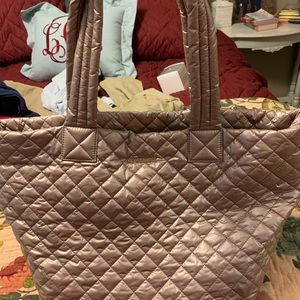 MZ Wallace large metro tote, rose gold, inside pouch